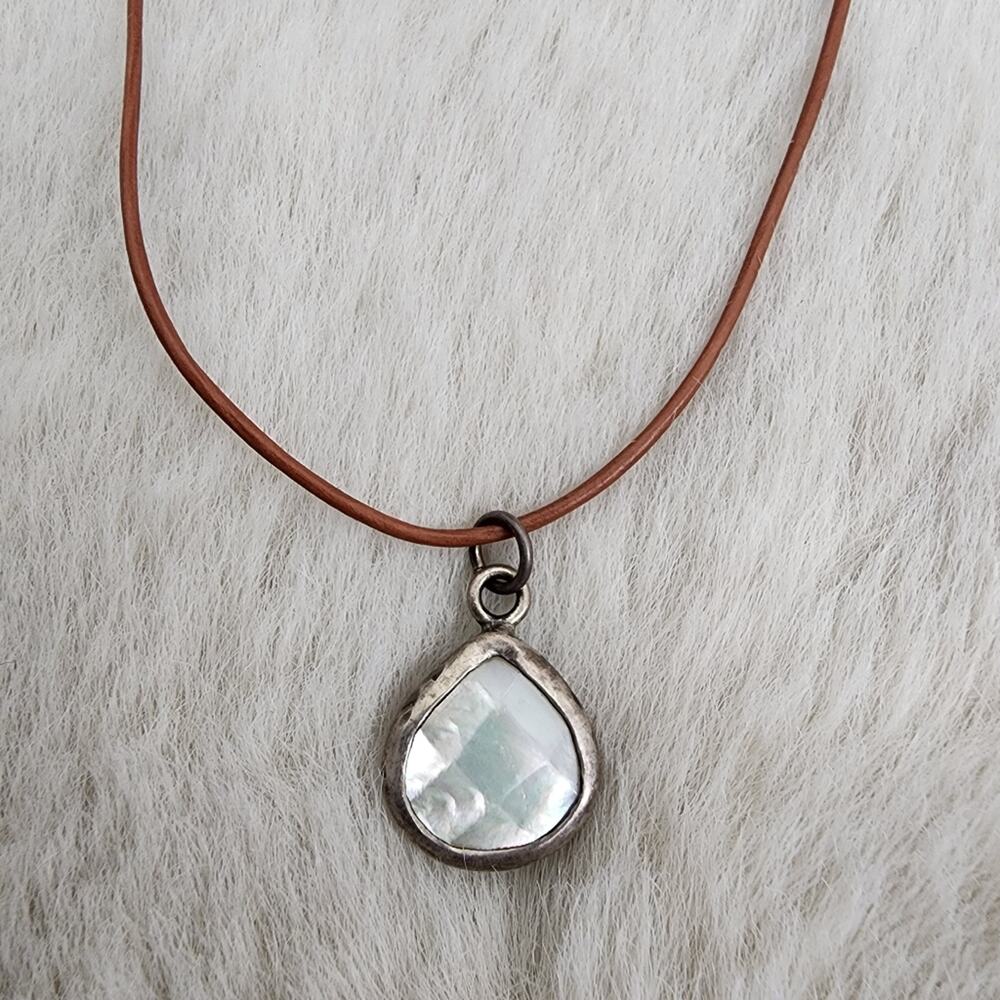 Peyote Bird Moonstone Sterling Silver Pendant Adjustable Rope Necklace NEW